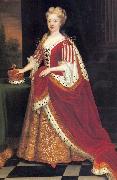 Sir Godfrey Kneller Portrait of Caroline Wilhelmina of Brandenburg Ansbach oil painting artist
